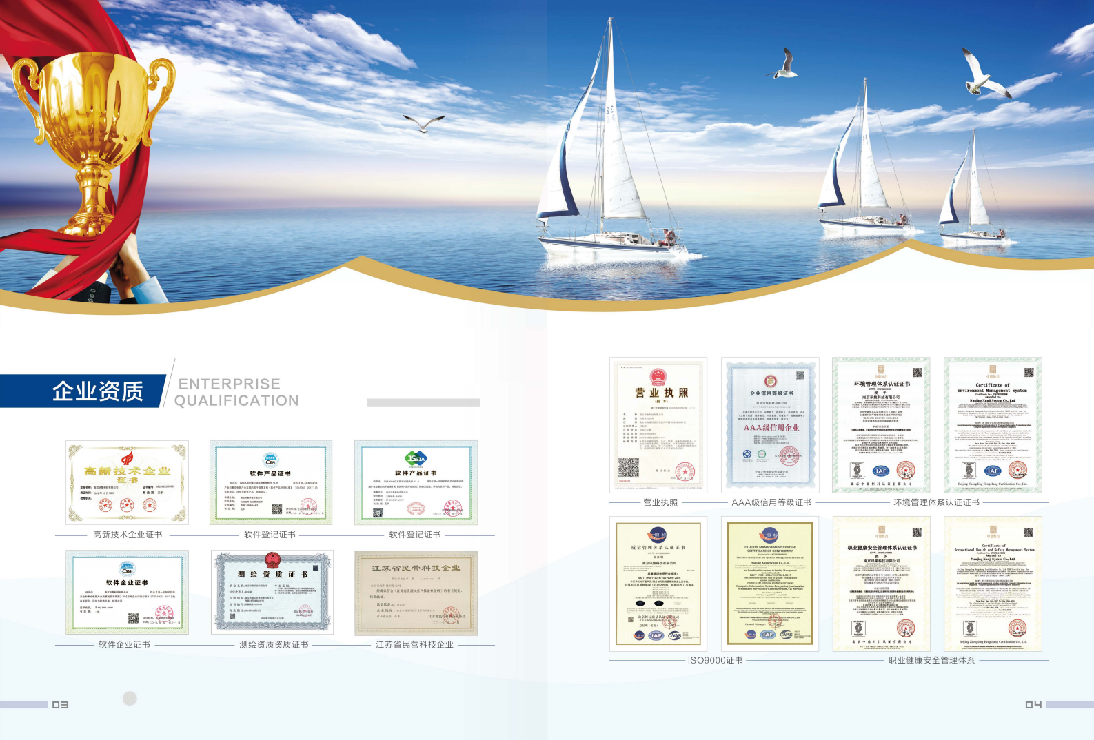 Nanjing Xunji enterprise qualifications
